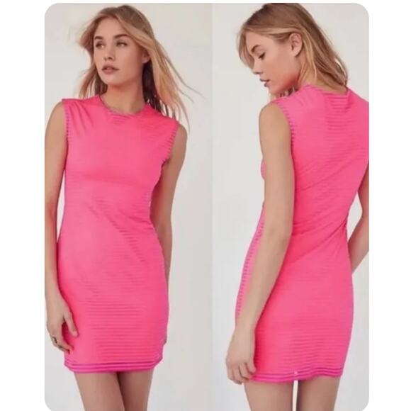 Silence + Noise Striped Neon Bodycon‎ Dress, Urban Outfitters - Picture 1 of 6